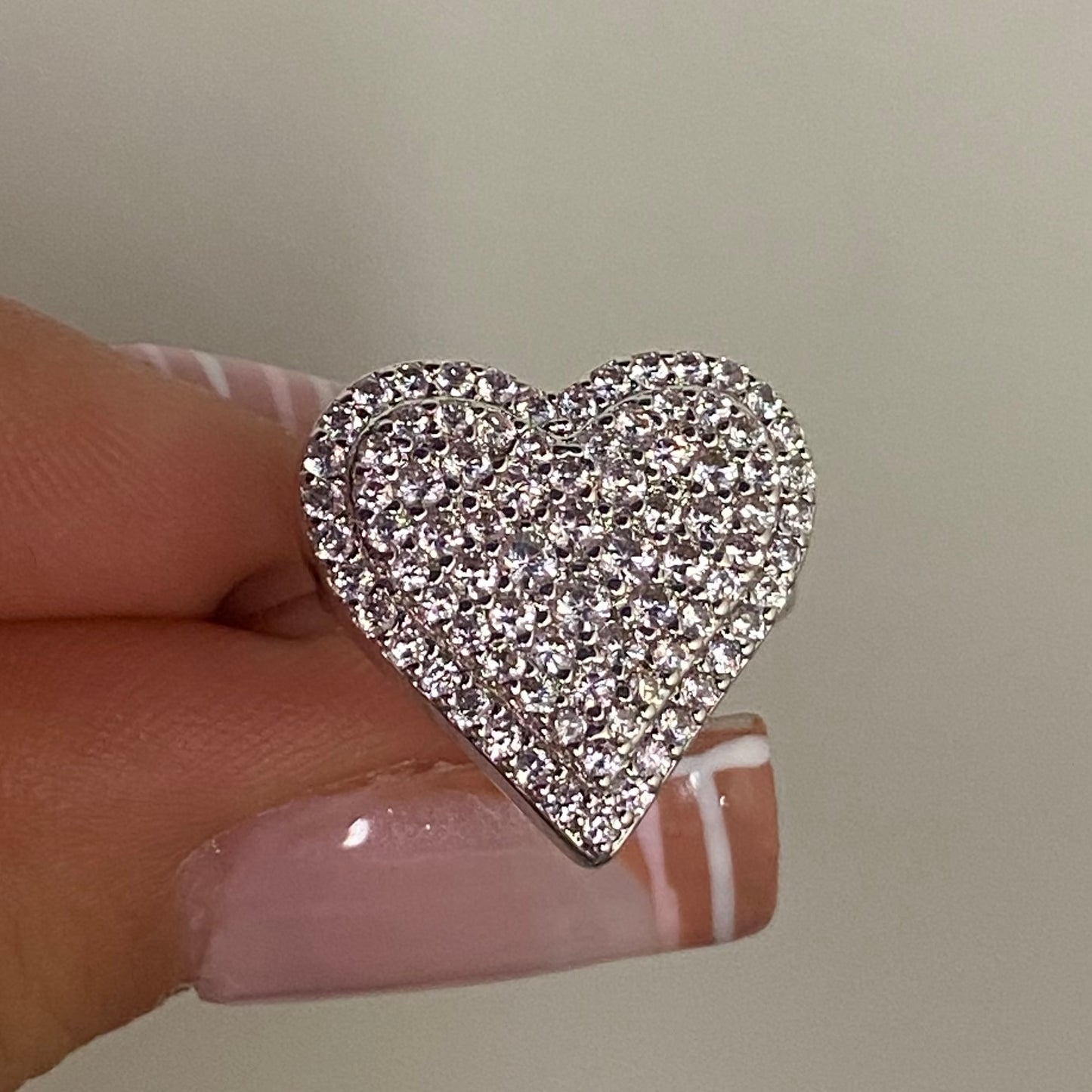 Silver heart ring
