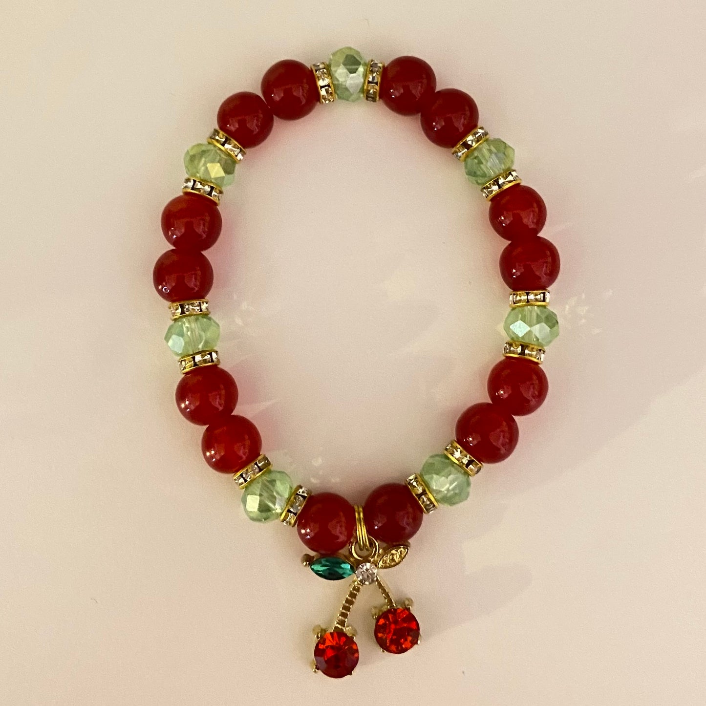 Cherry beaded bracelet