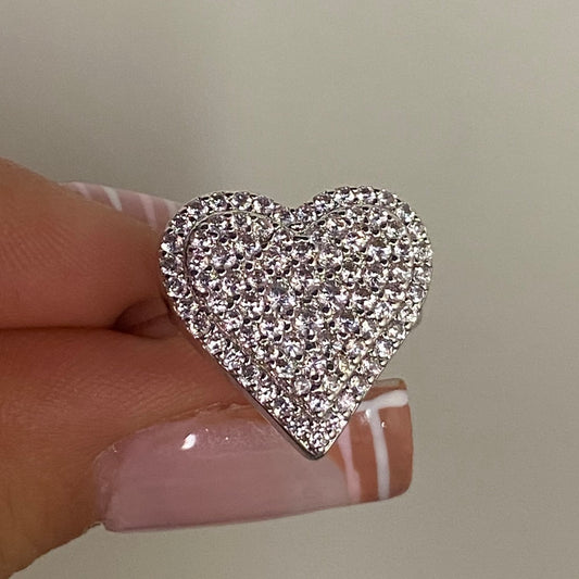 Silver heart ring