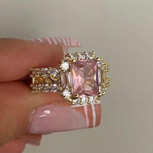 Chunky pink ring